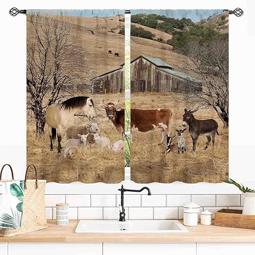 Miniatura 53 de Curtianos de cocina de granja, estilo rústico, tenedor y cuchara, estilo rústico, vintage, estilo rústico, vintage, estilo rústico, estilo rústico,