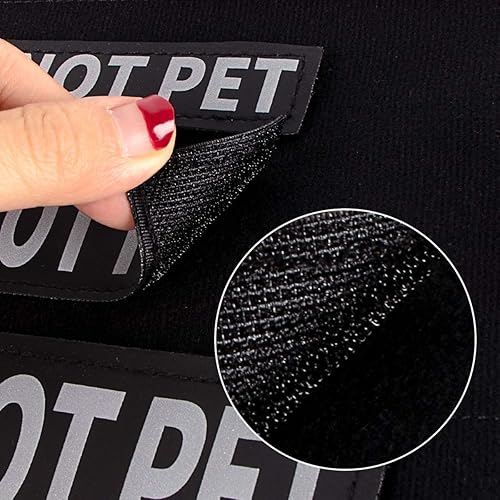 Miniatura 4 de IronSeals Paquete de 4 parches reflectantes extraíbles para arnés de chaleco para perro, perro de servicioapoyo emocional