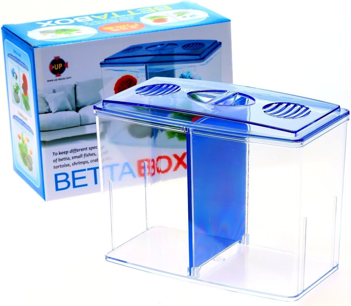 Betta Box - Aquarium Bowl Dividers Twin Front Tank Rearing Display Case
