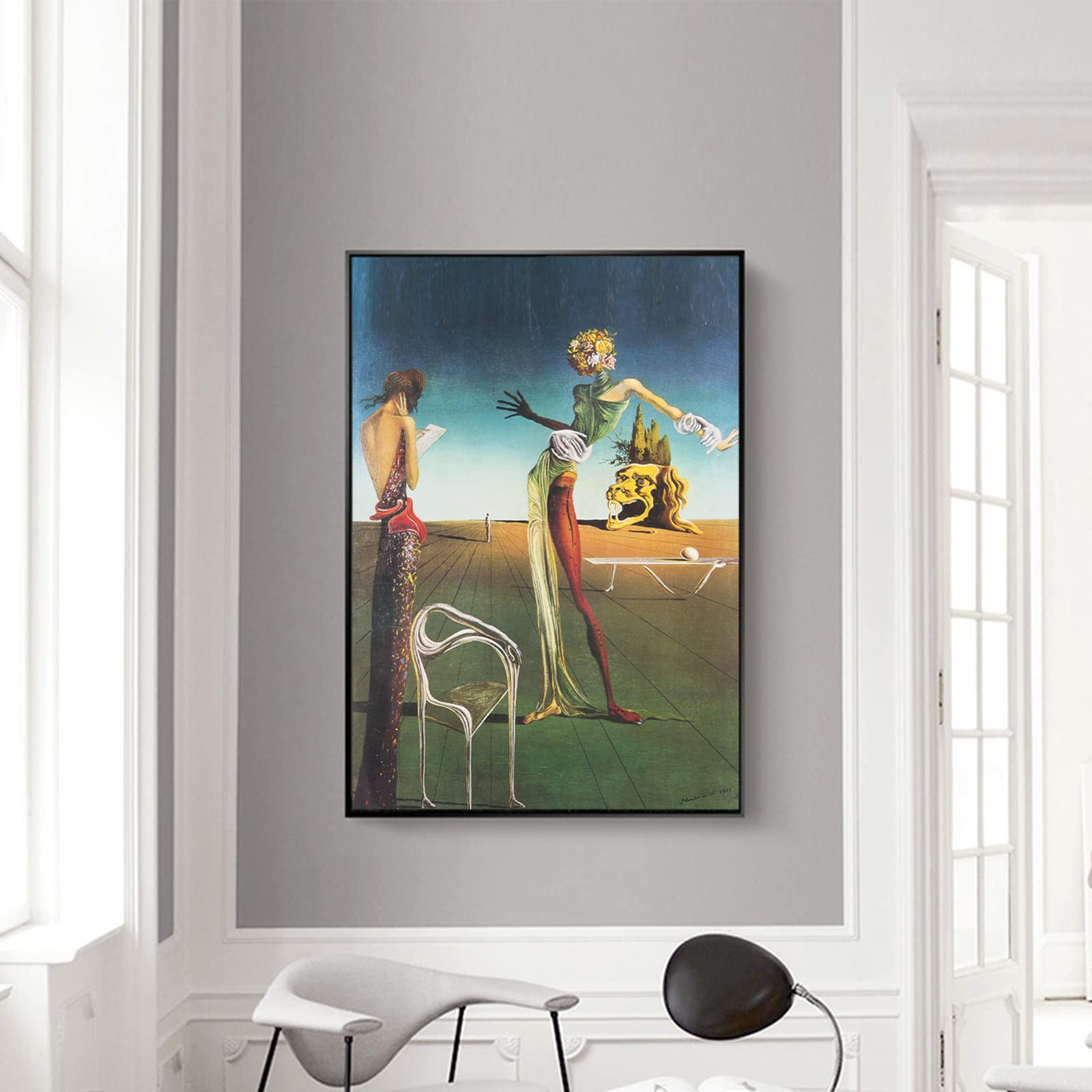 Amazon.co.jp: サルバドール・ダリ ウォールアートプリント - バラの頭