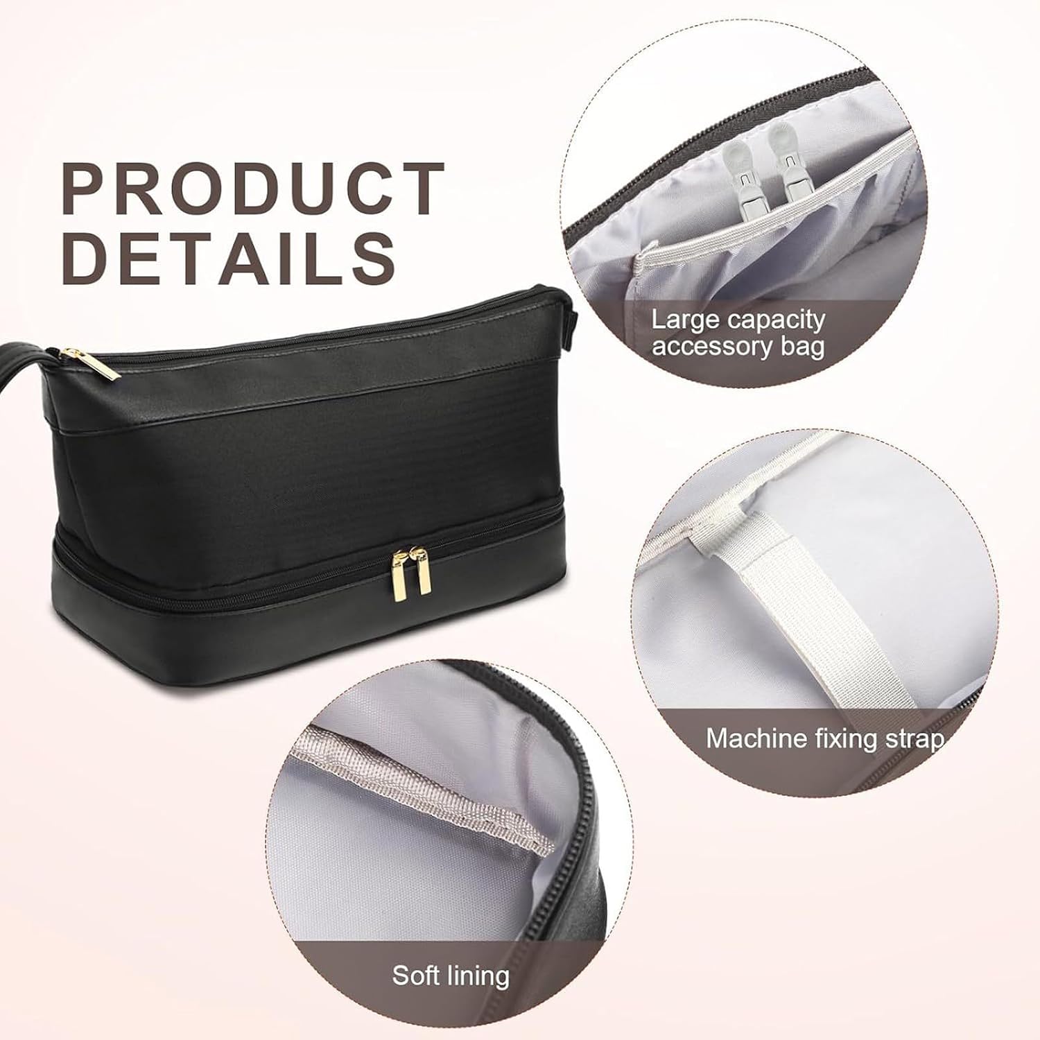 Hair Tool Travel Bag for Travel Carrying Case Waterproof Flat Curling Iron Travels Organizers