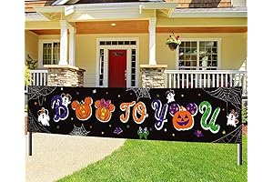 Boo To You Banner Decoration - Mouse Pumpkin Halloween Party