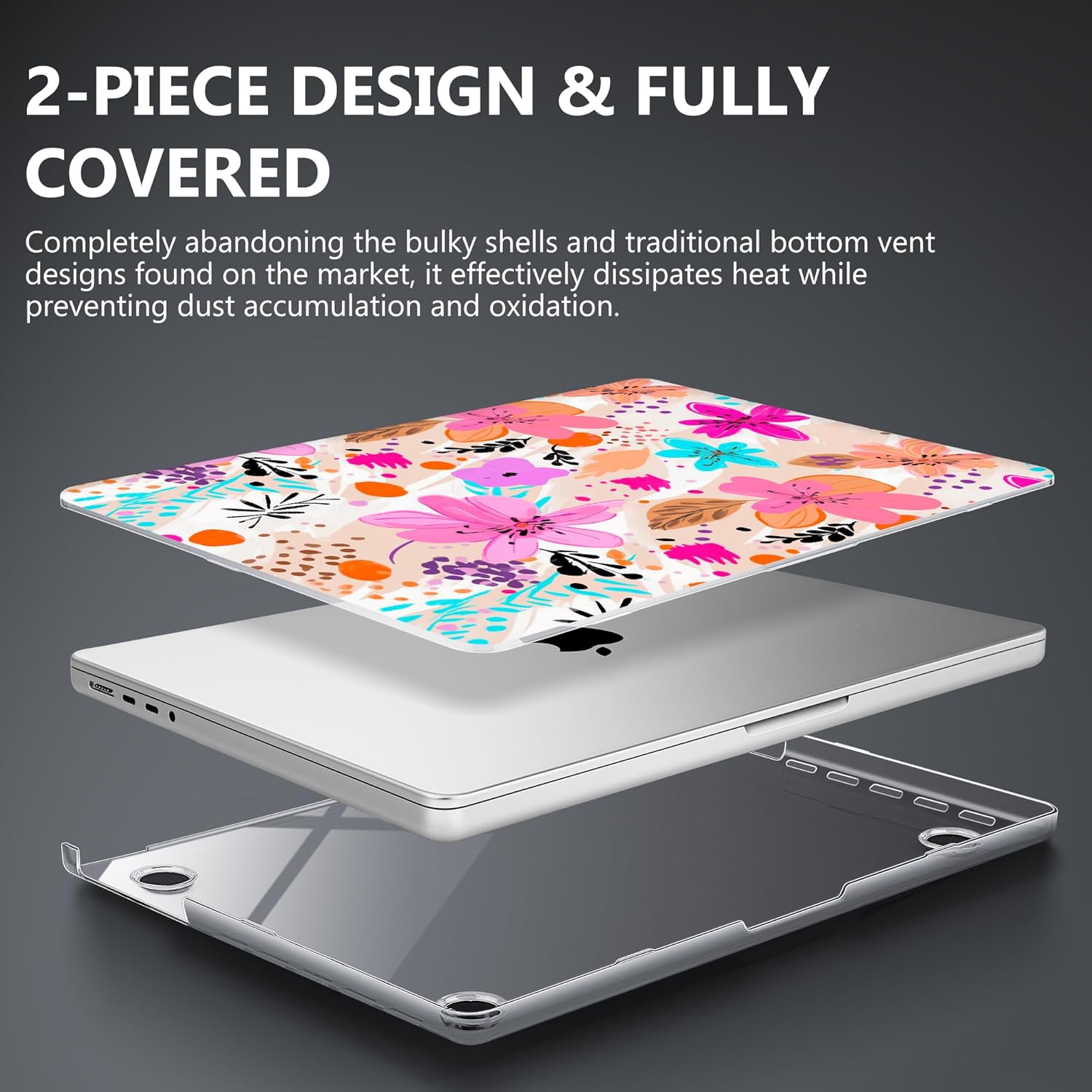 Tuiklol Case for MacBook Pro 14 inch 2026-2021 Release A3434 M5 A3112 A3401 A3185 M4 A2992 A2918 M3 A2779 M2 A2442 M1 Pro/Max Chip, Durable Crystal Hard Shell Cases, Abstract