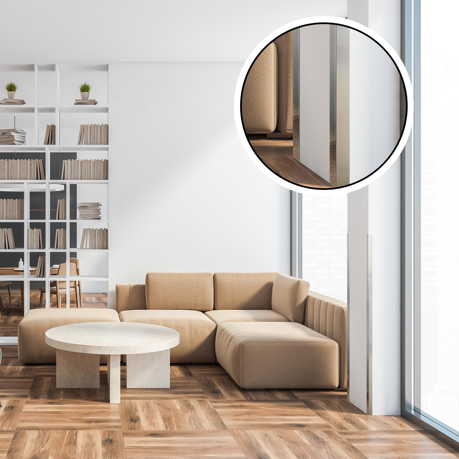 Therwen 5 paraspigoli in acciaio inox, protezione per angoli da parete (2,5 x 2,5 x 122,7 cm)