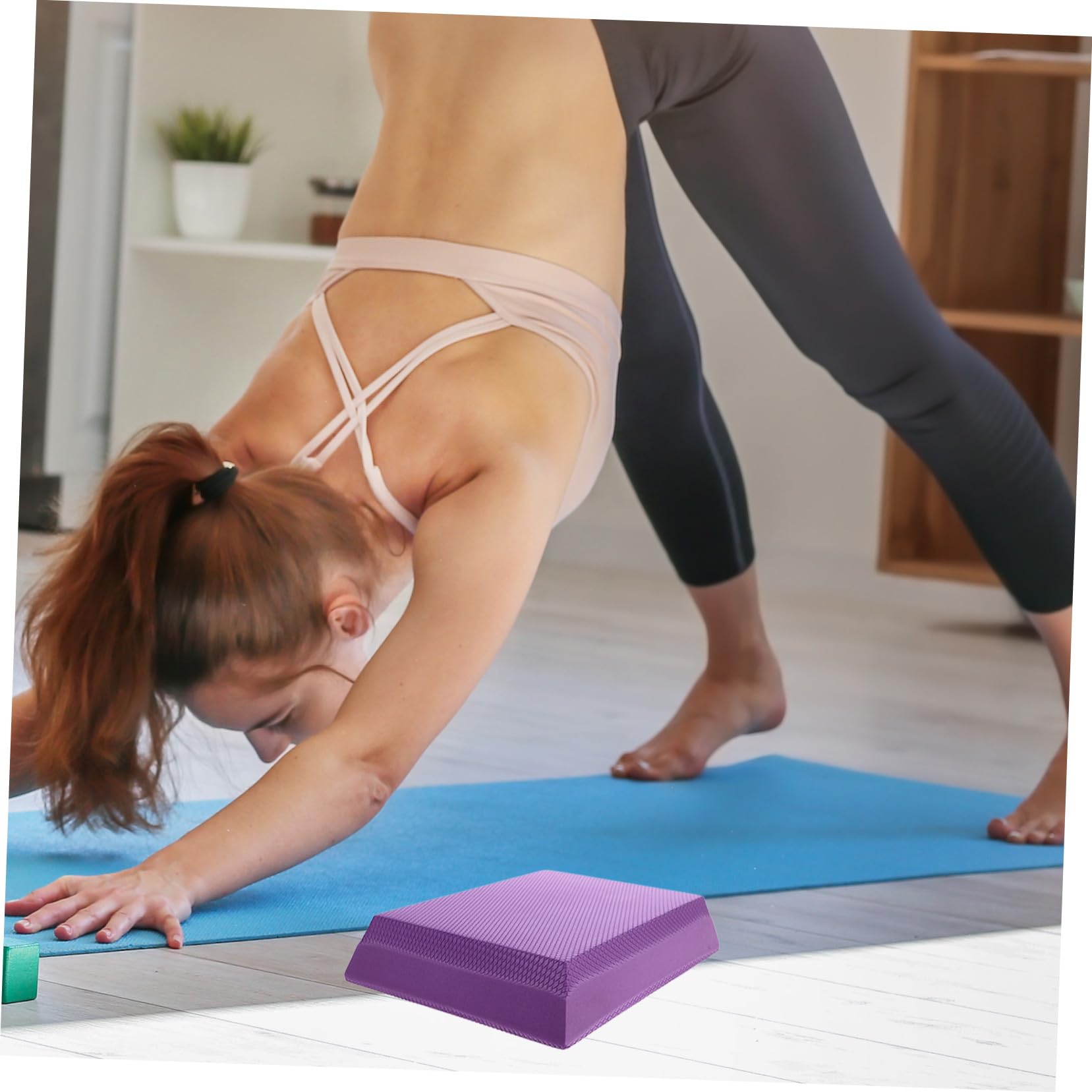 Colchoneta de Equilibrio para Yoga Portátil Almohadilla de Entrenamiento de Estabilidad para Manos y Rodillas Soporte para Pilates y Fitness Casa o Gimnasio Color Púrpura