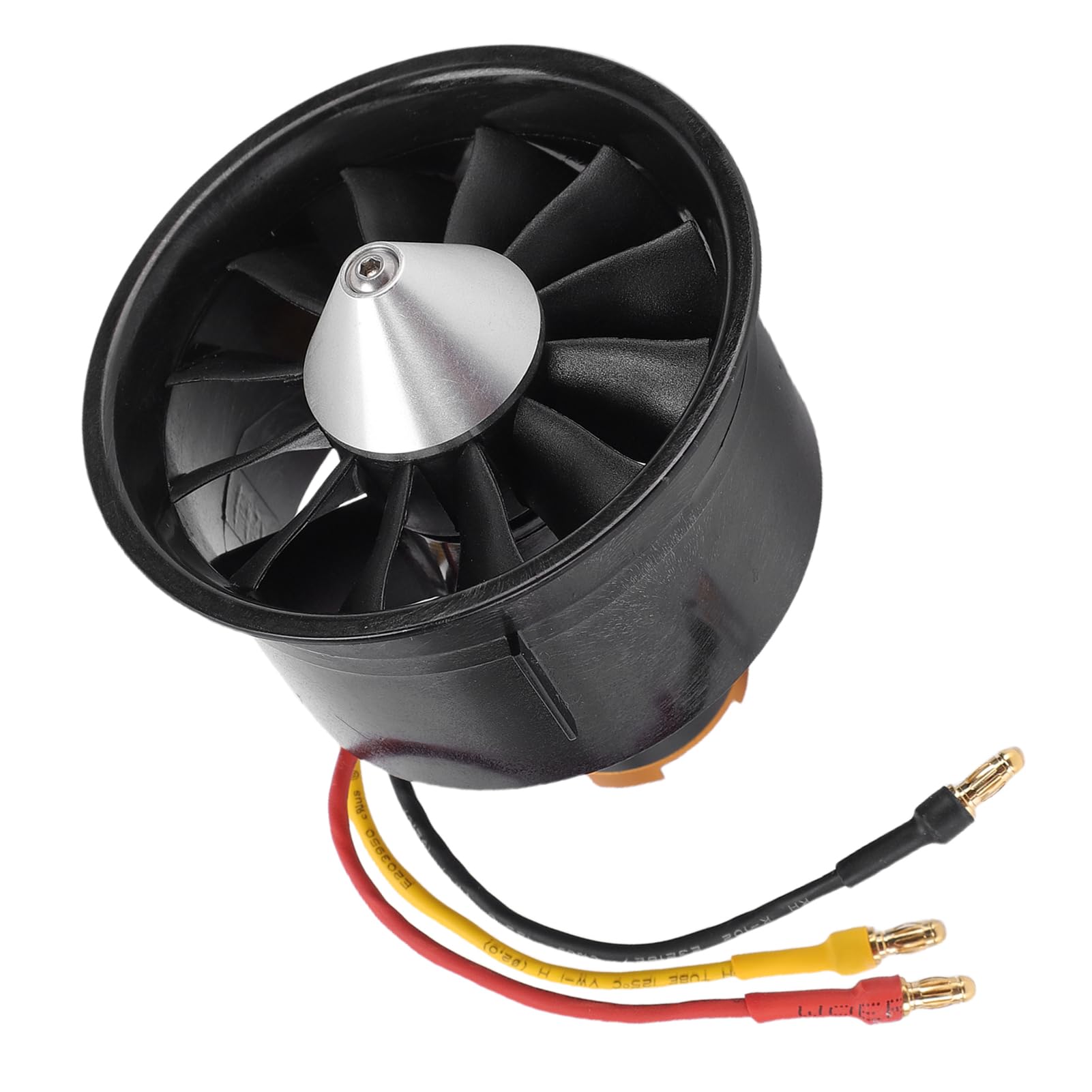 Wentylator Kanałowy 64 Mm z 12 łopatkami, Jednostka EDF 2900 KV z Odpornym na Ciepło Silnikiem Outrunner, Konstrukcja z Tworzywa Sztucznego ze Stopu Aluminium i Miedzi, Zrównoważony