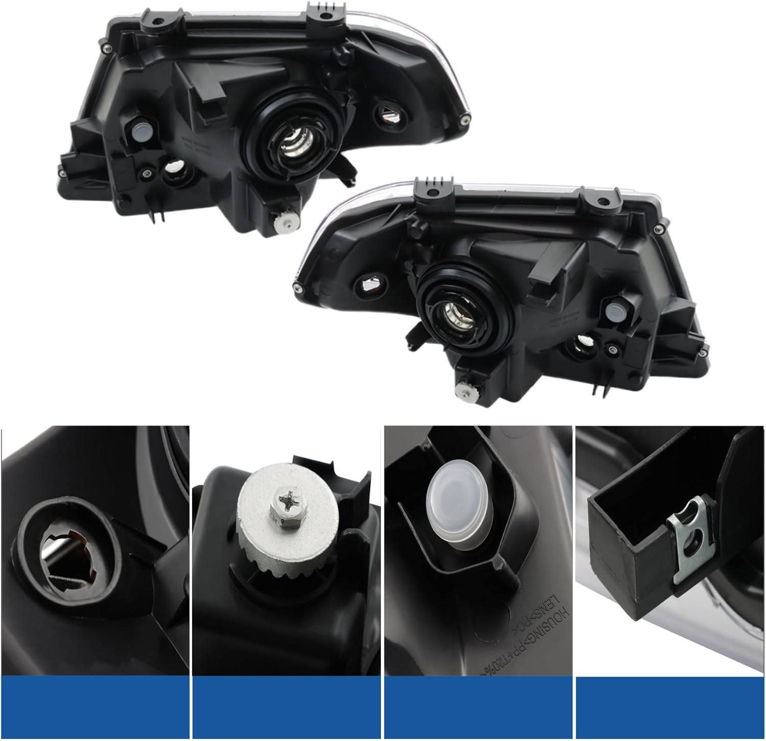WFLNHB Headlight Assembly Replacement for Frontier 2009-2021 Halogen Headlights Set Driver and Passenger Side