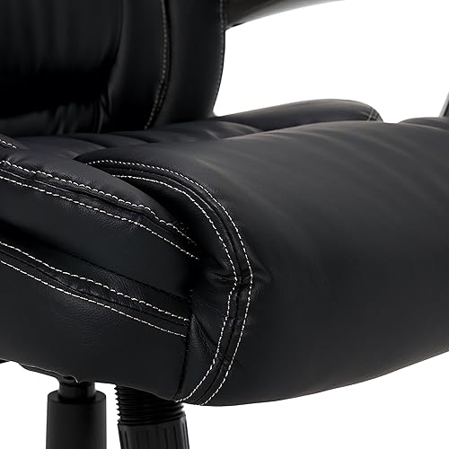 Miniatura 7 de Serta Silla de computadora ergonómica ajustable para oficina ejecutiva con almohadas corporales en capas, borde de asiento de cascada, cuero