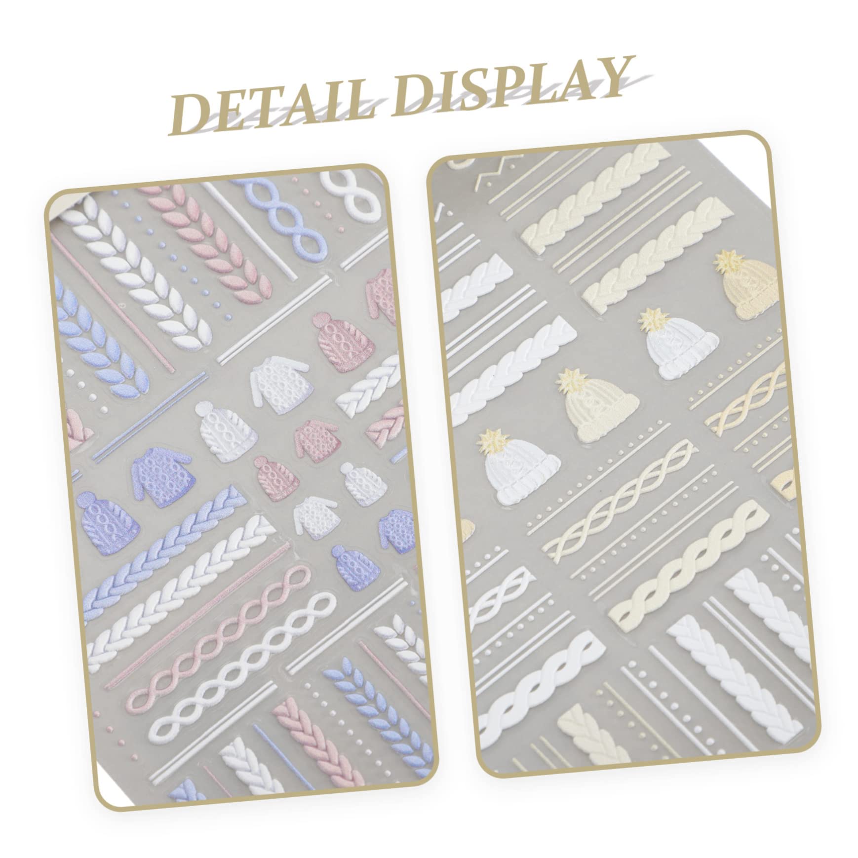 Housoutil 12sets Adesivi Unghie Natalizi Decorazioni Per Nail Art Adesivi Random Per e Unghie