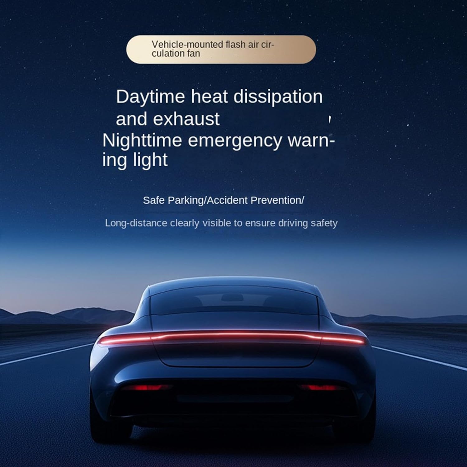 Solar Car Window Fan - 3 Outlet Ventilation Cooling Blower, Vehicle Interior Air Circulation Device for Heat Reduction, Portable Solar Powered Fan for Summer Driving Comfort