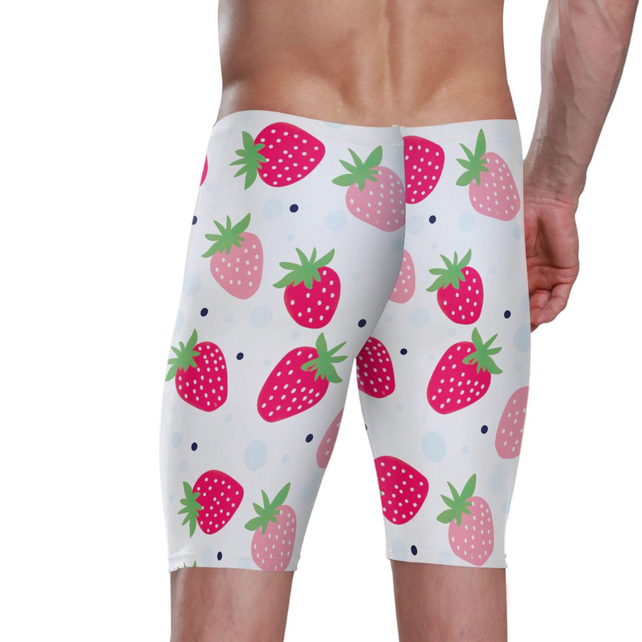 UMIRIKO Strawberry Fruit Men's Swimsuit Swim Jammers L B0401861