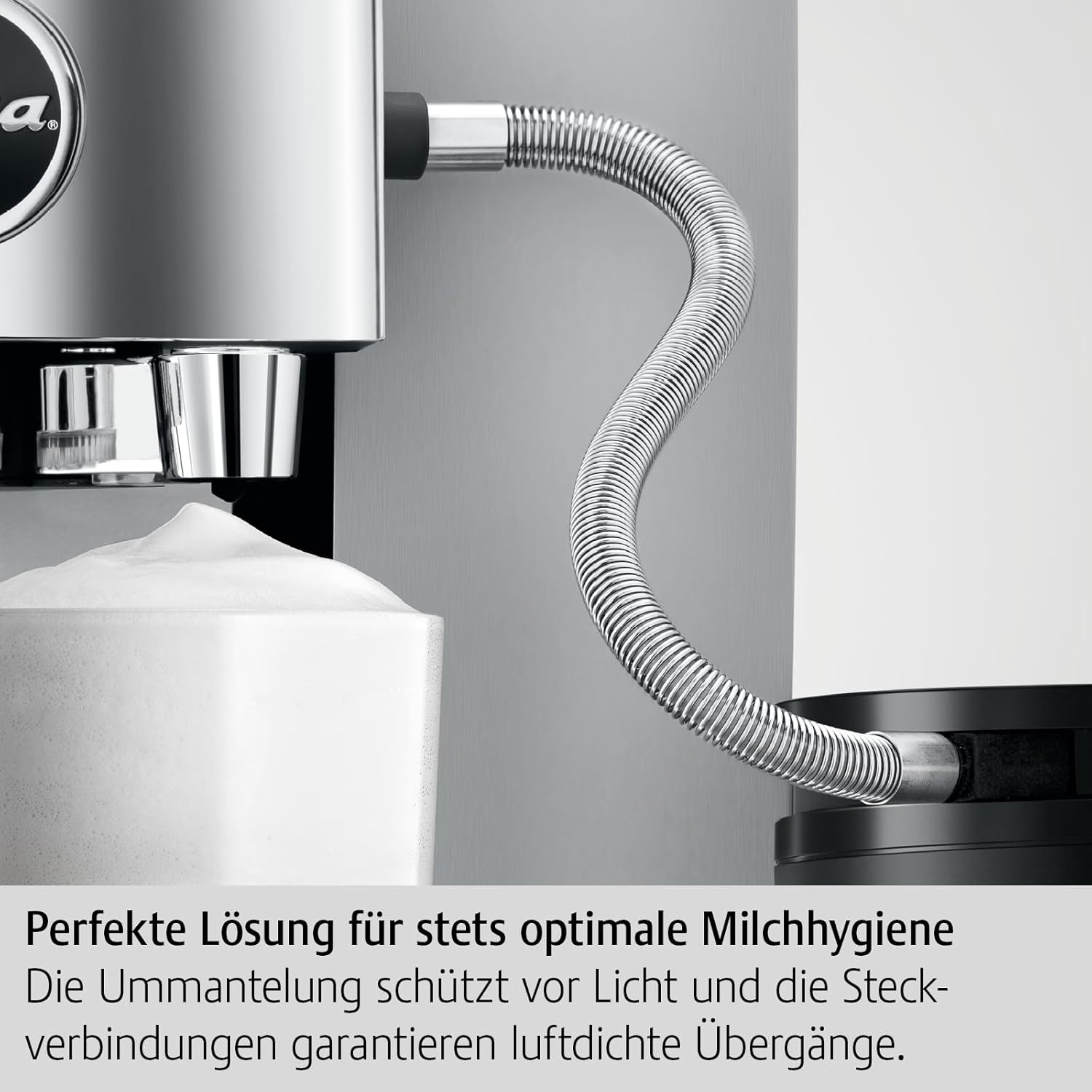 JURA Original Milk Hose with Stainless Steel Coating HP3 – Pack of 1 – 24114, Silver