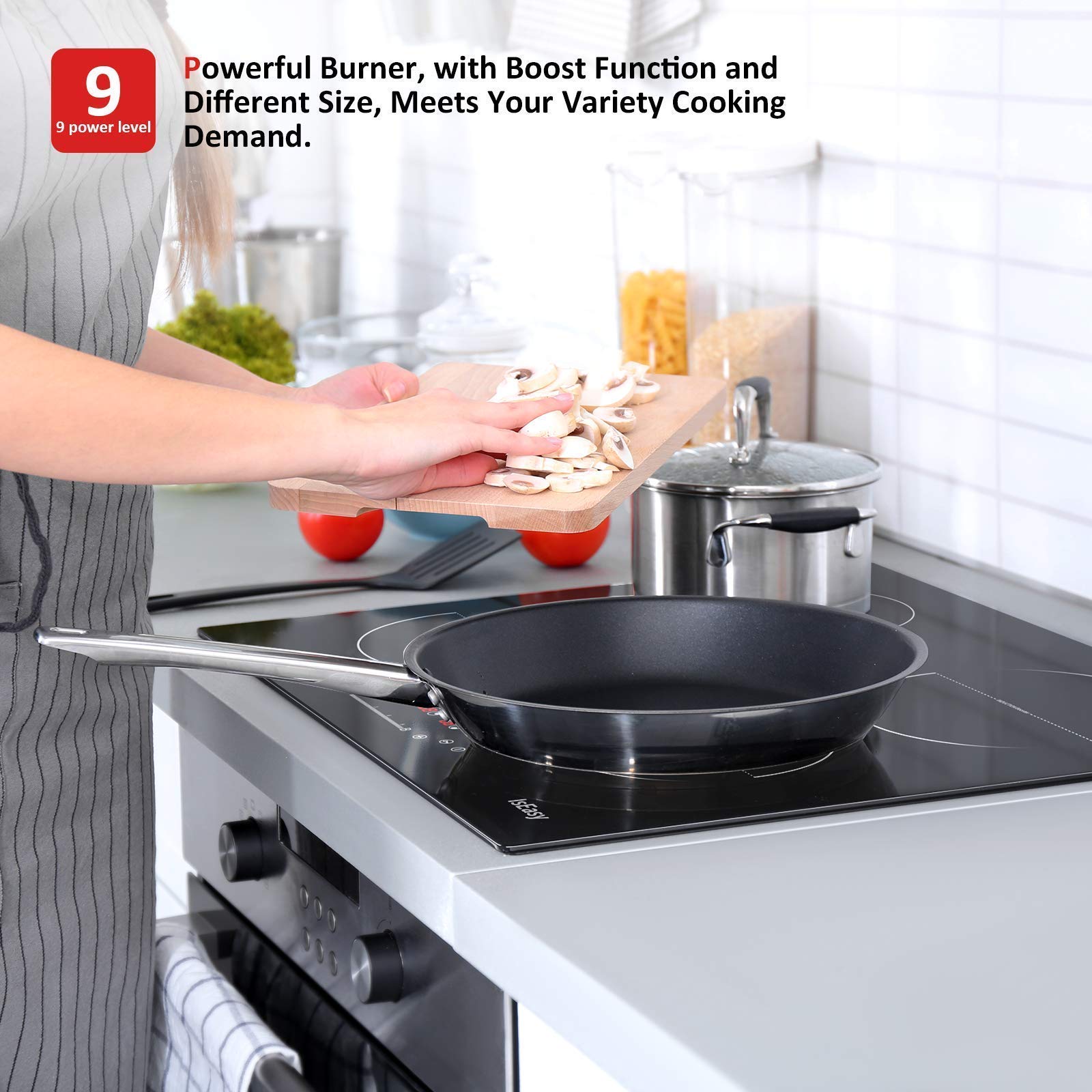 Buy Induction Cooktop 4 Burner Electric Cooktop,6800W Builtin