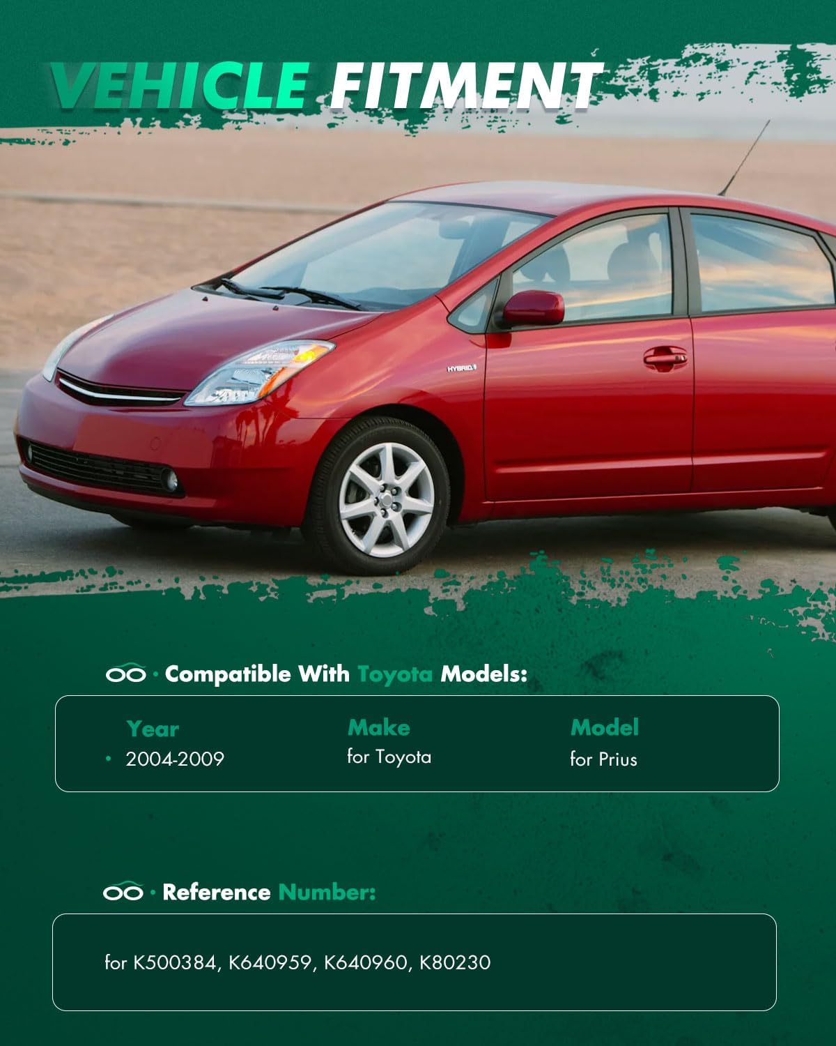 SCITOO 6pcs Front Suspension Kit Lower Control Arm Lower Ball Joint Sway Bar End Link fit for Toyota for Prius 2004-2009