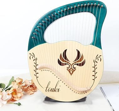 Lier Harp 24 Strings, String Musical Instrument, Portable Lithary Harp, Wooden Lithary Harp, Manual, Beginner Musical Instrument, Kids Holiday Gift for Beginners, Easy to Use, Healing Instrument