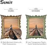 Sunlit Vintage Picture Frame 8x10 Inch, Luxury Antique Photo Frames with Glass Front, Photo Display, Tabletop Wall Hanging, Gift Ideas, Bronze Gold