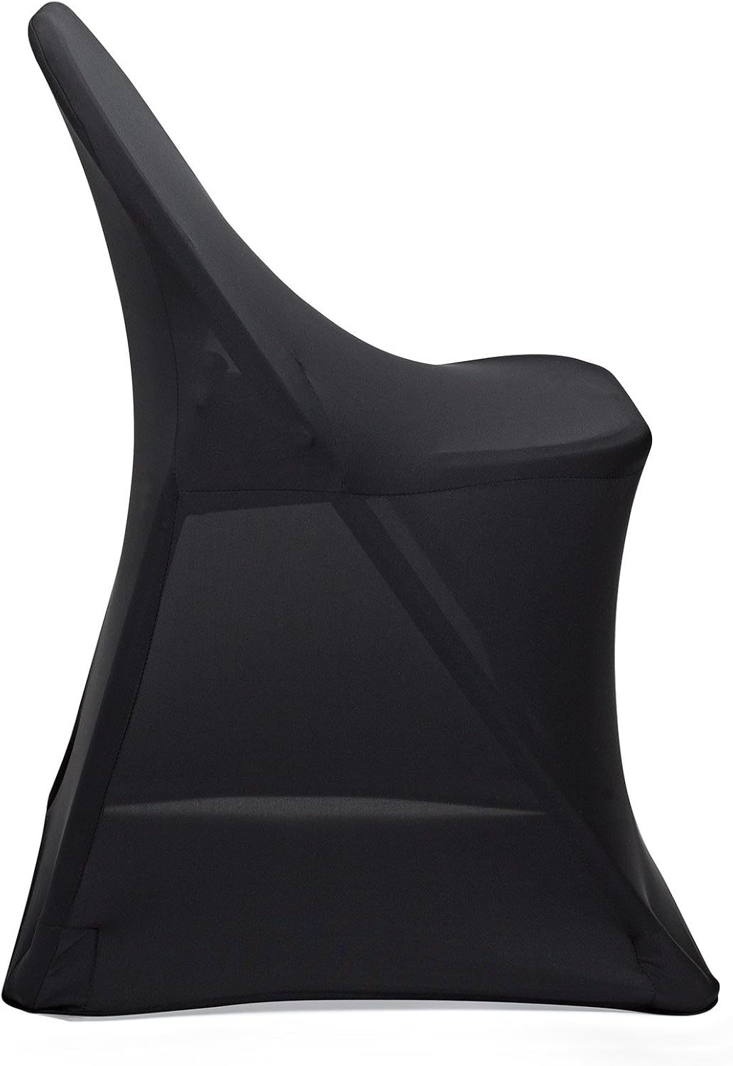 Get Special Price Lann's Linens 10 pcs Black Spandex Folding Chair Cover for Wedding, Party and Banquet