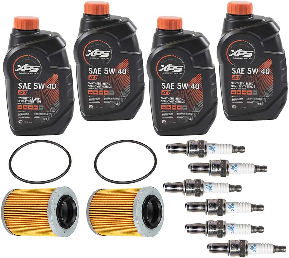 Sea Doo Spark 900 Oil Change Kit W/Filter O-Ring & NGK Spark Plugs 2 Pack