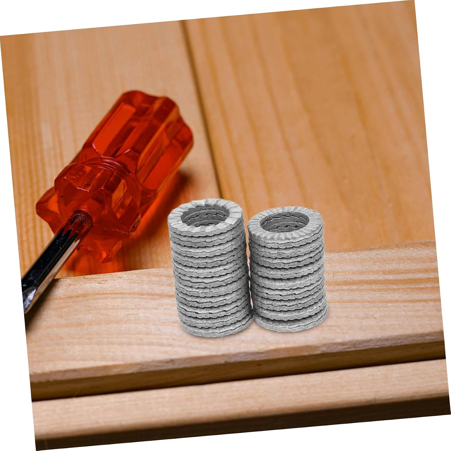 Ciieeo 20pcs Heavy Duty Wedge Locking Washers Manganese Lock Washers for Screws Bolts Thread Adapters Industrial Home Use