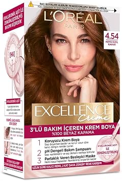 Excellence Creme Hair Dye 4.54 Dark Red Brown