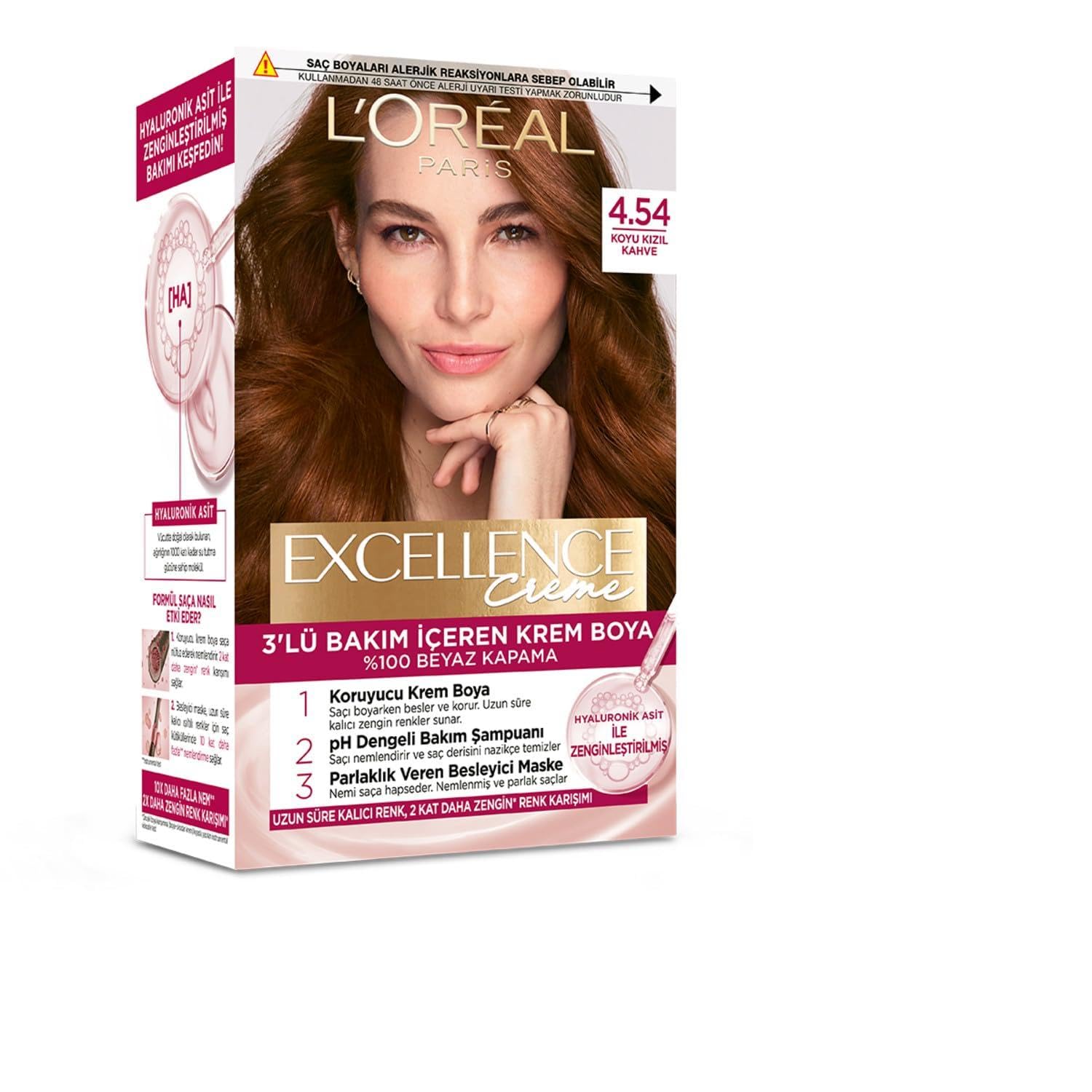 Excellence Creme Saç Boyası 4.54 Koyu Kızıl Kahve
