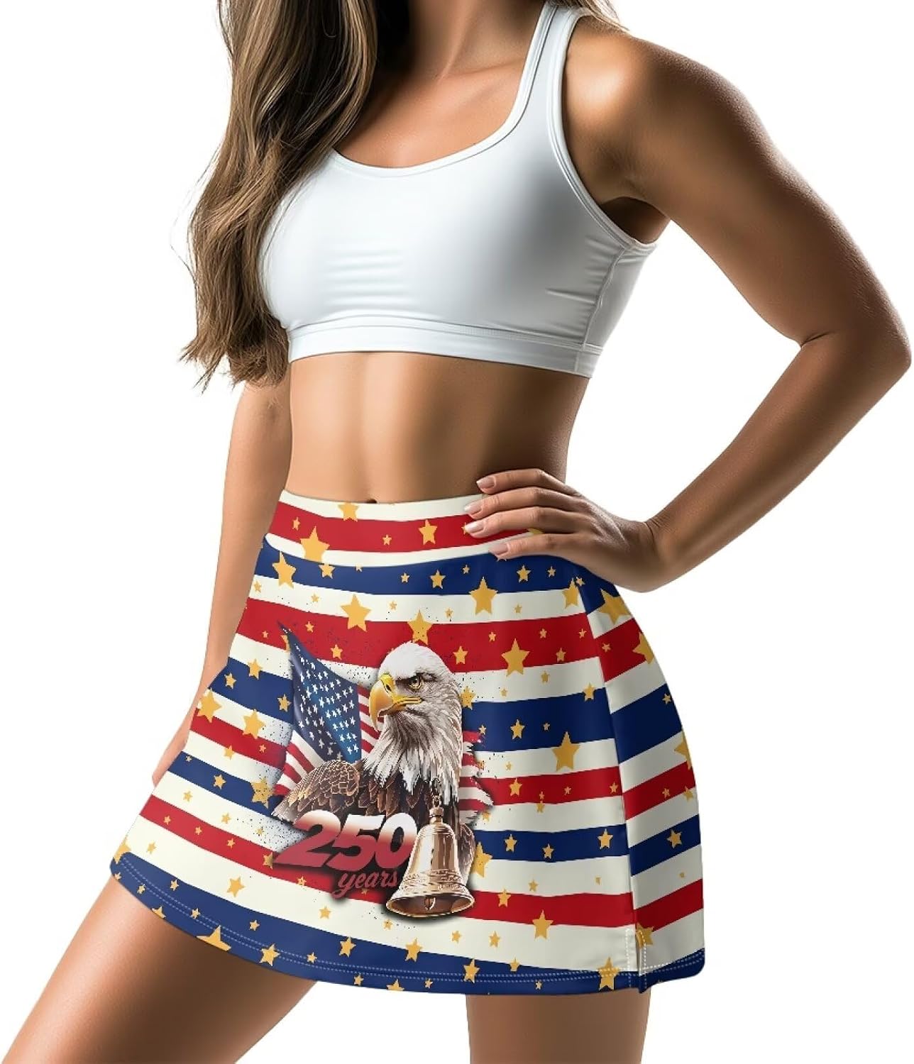 Women's Golf Skirt High Waisted Athletic Golf Tennis Skorts A Line Workout Running Skirts with Inner Pocket Shorts