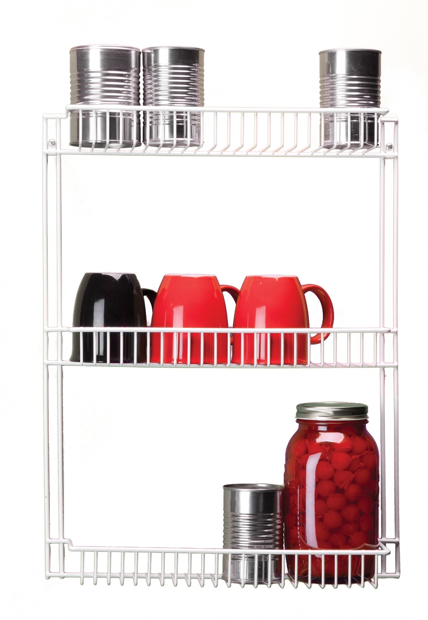 Panacea Grayline 43011 16In 3-Shelf Organizer Wht 6/C