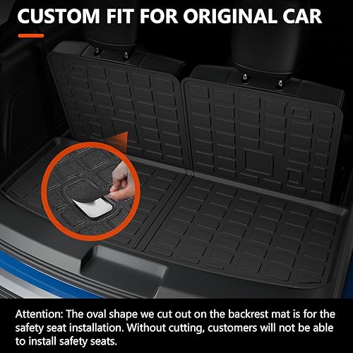 Miniatura 2 de powoq Tapete de carga compatible con Ford Explorer 2020-2024, alfombrilla de respaldo de 6 y 7 asientos, revestimiento de carga de elastómero