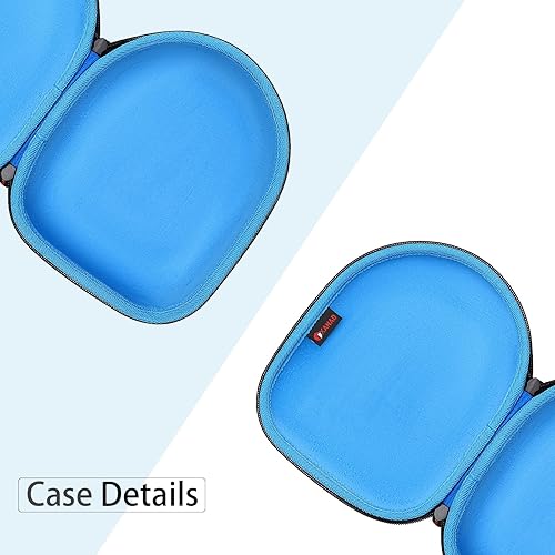 Miniatura 4 de Funda de auriculares para Beats, Sony, Raycon, JBL, OneOdio, TOZO, SteelSeries, Jabra, Audio-Technica y Sennheiser (exterior negro + azul claro