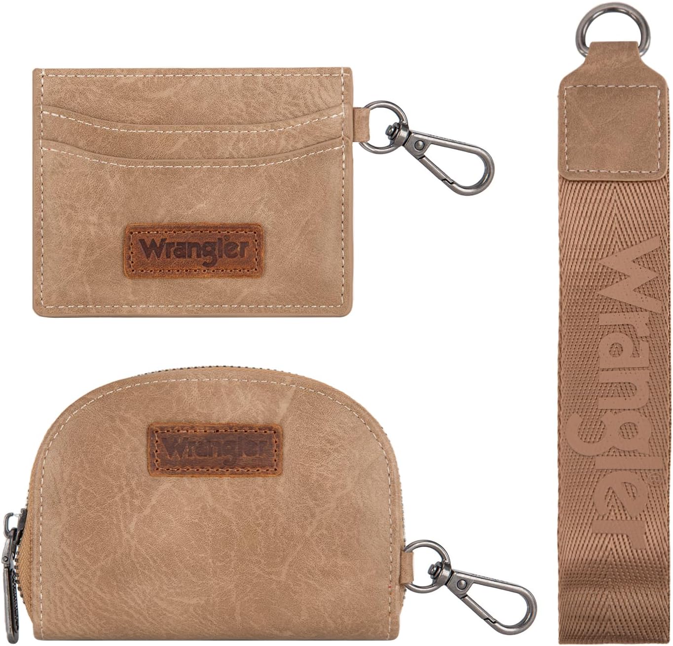 Wrangler KeyChain Wallet Wristlet Wallets for Women Dual Pouch Wristlet Rfid Blocking Credit Card Holder Wallet - Image 3