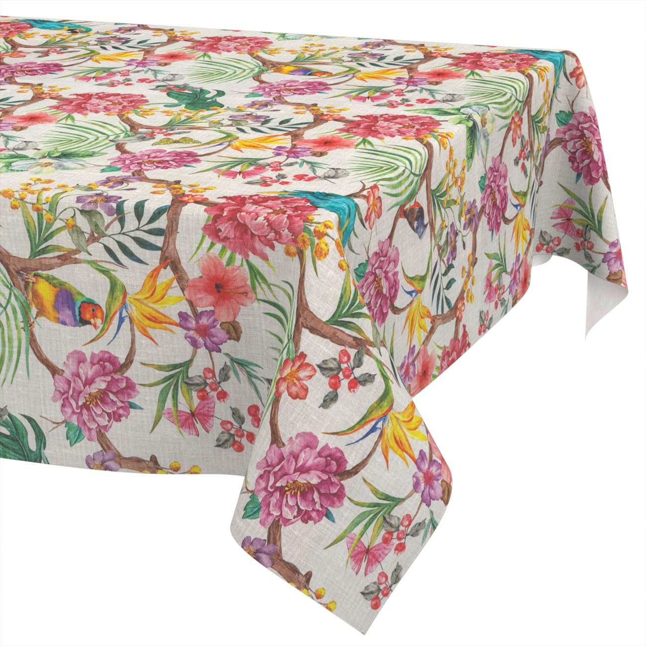 Nappe Linna lavable effet lotus 140x120cm nappe de table intérieur extérieur