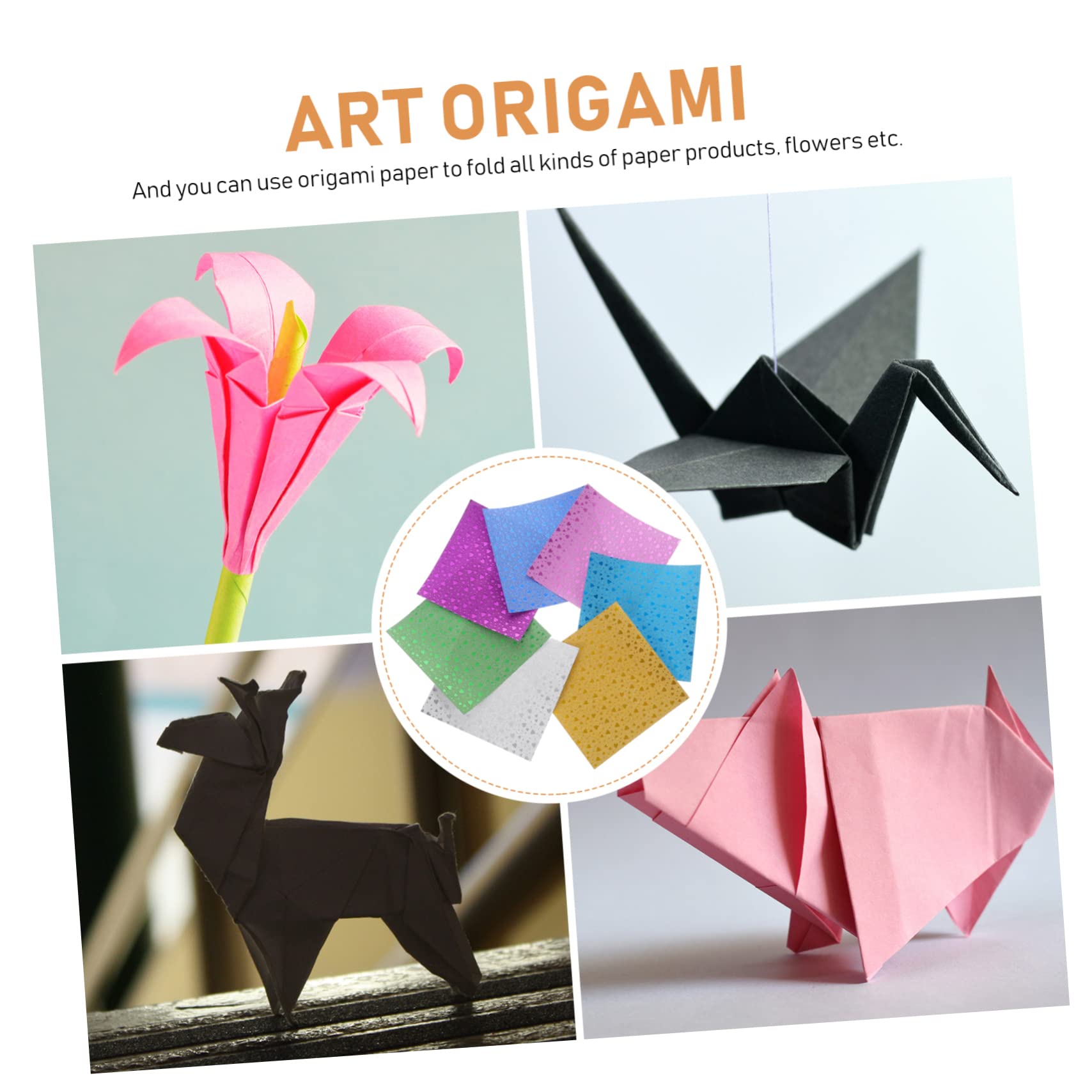 Holibanna 3 Series Papel De Origami Doble Cara Para Manualidades Diy Para Decoraciones Papel De Plegado Y Resistente Material De Manualidades 112 Piezas*3
