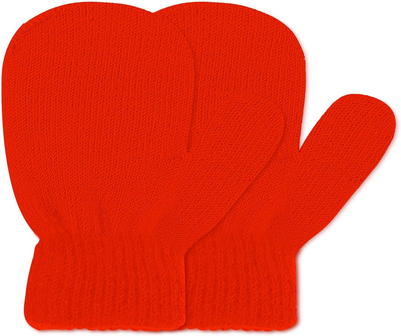 DOOVID Kids Knit Mittens Toddler Knit Gloves Winter Warm Knitted Magic Gloves Stretch Soft Mitten for Baby Boys Girls