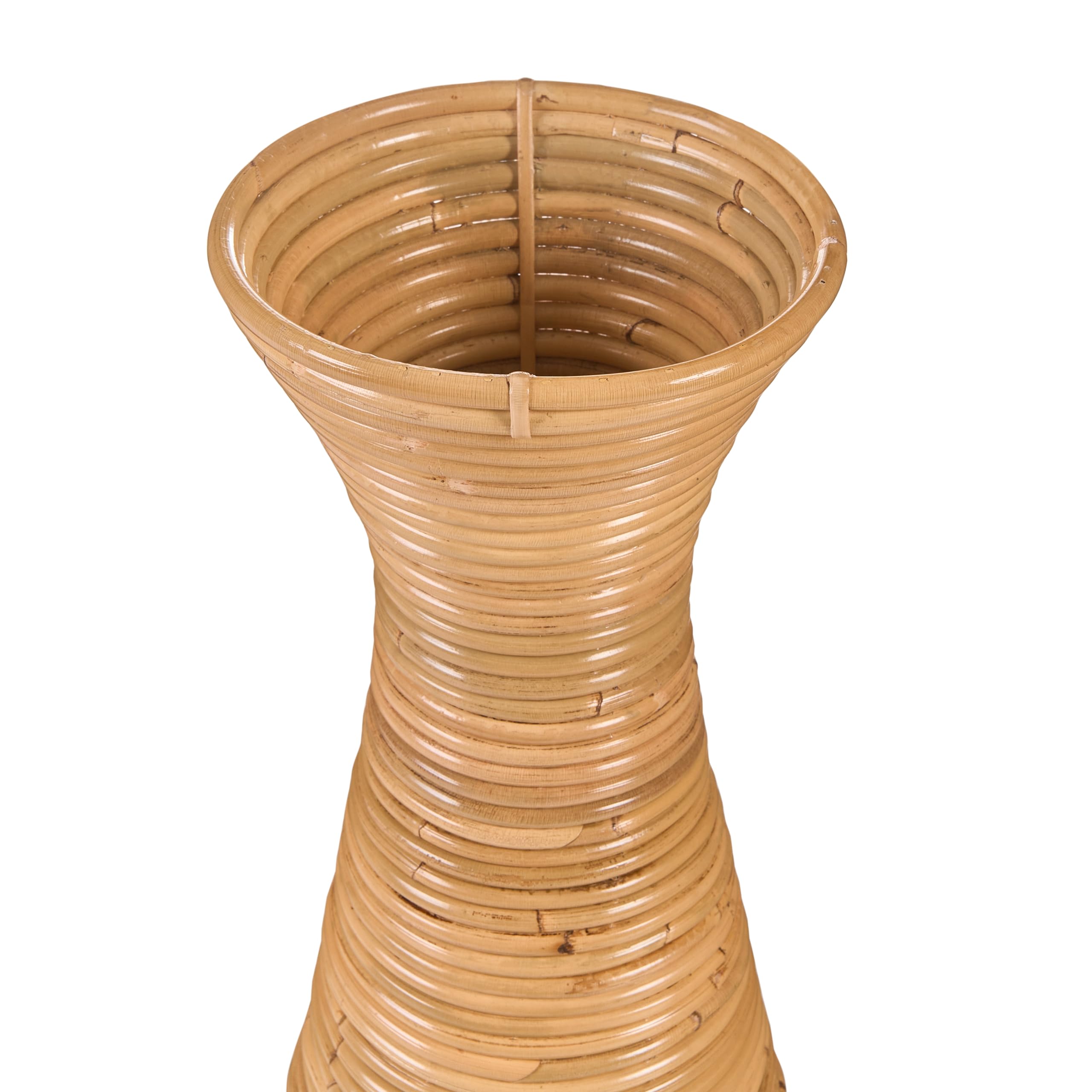 Wazon dekoracyjny rattanowy styl boho ozdobny 70 cm naturalny Nidri