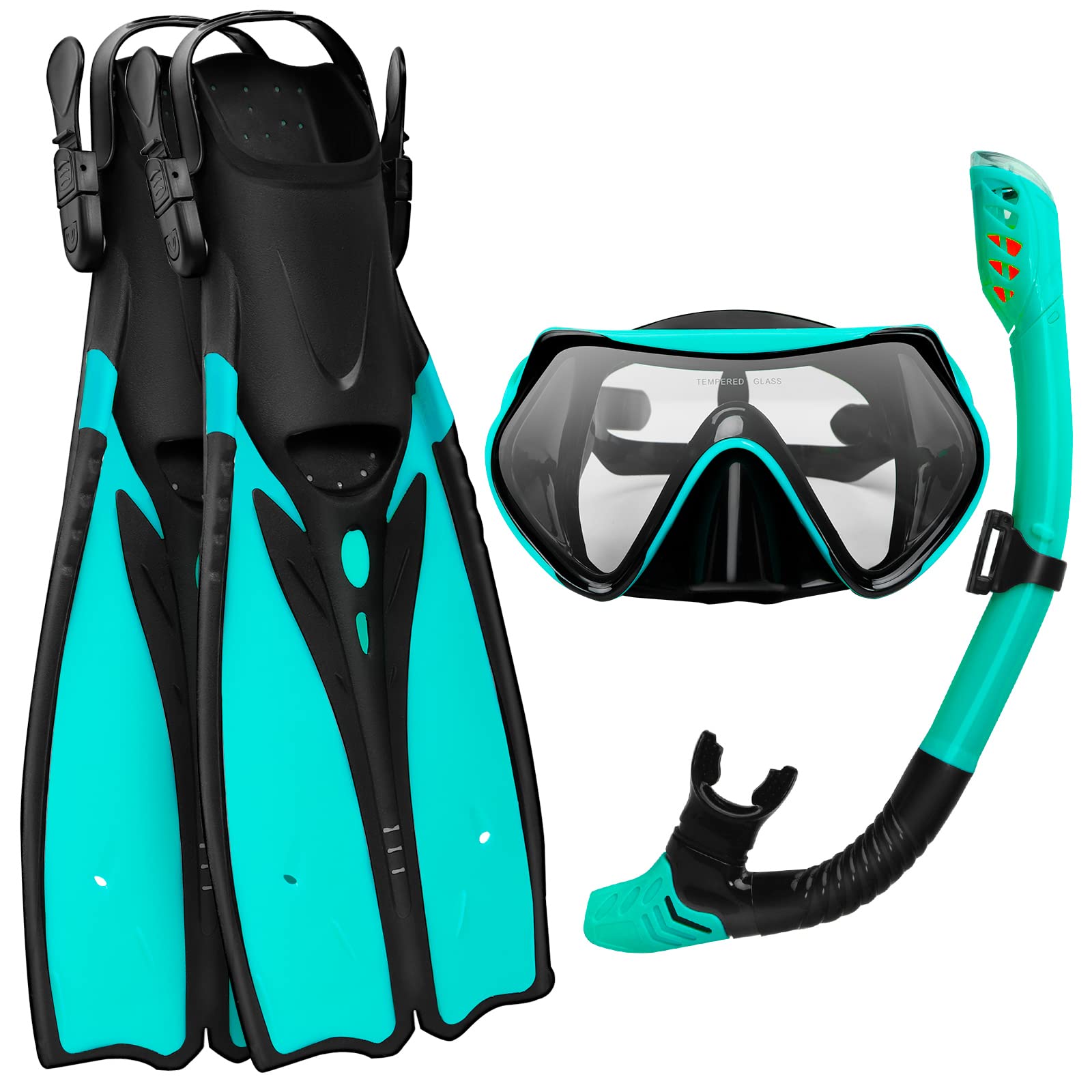 Snorkel Set for Adults Snorkeling Packages Gear for Men Adjustable Long