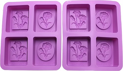 Miniatura 3 de Cativy - Molde de silicona con diseño de copos de nieve 4 moldes de silicona para hornear pudín mousse náutico hecho a mano nube frío proceso