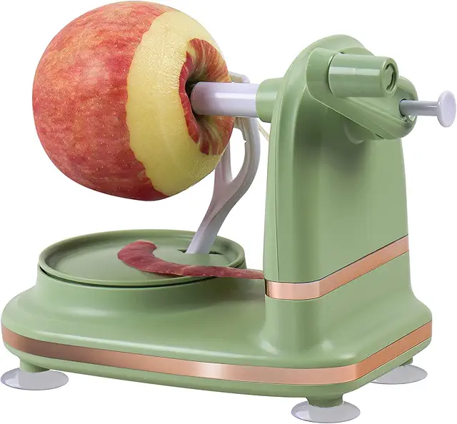 Johnny Apple Peeler with 2 Replacement Blades - 3-in-1 Peeler, Slicer & Corer
