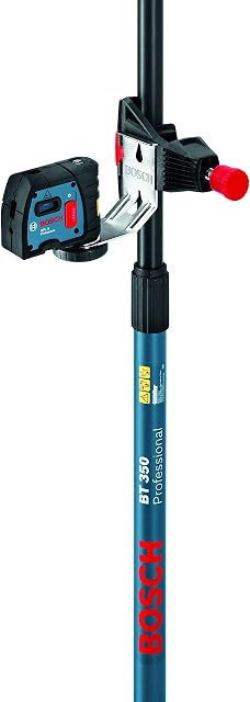Bosch Professional 0601015B00 Telescopic Pole for Lasers and Levels BT 350 (Height: 140 - 350 cm, 3 sections)