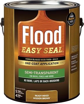 Flood Easy Seal 1 gal Mission Brown Semi-Transparent Wood Stain & Sealer