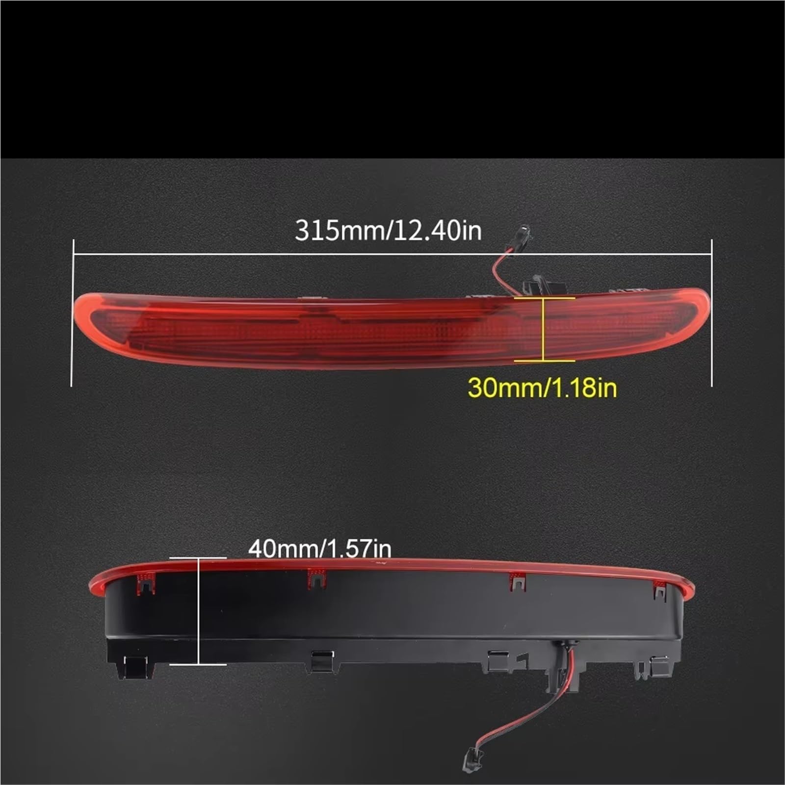 Piloto trasero alto Compatible Con Opel Para Astra J 5D Hatchback 2009-2015 Luz De Freno Tercera Elevada Luz Trasera Elevada(Red)