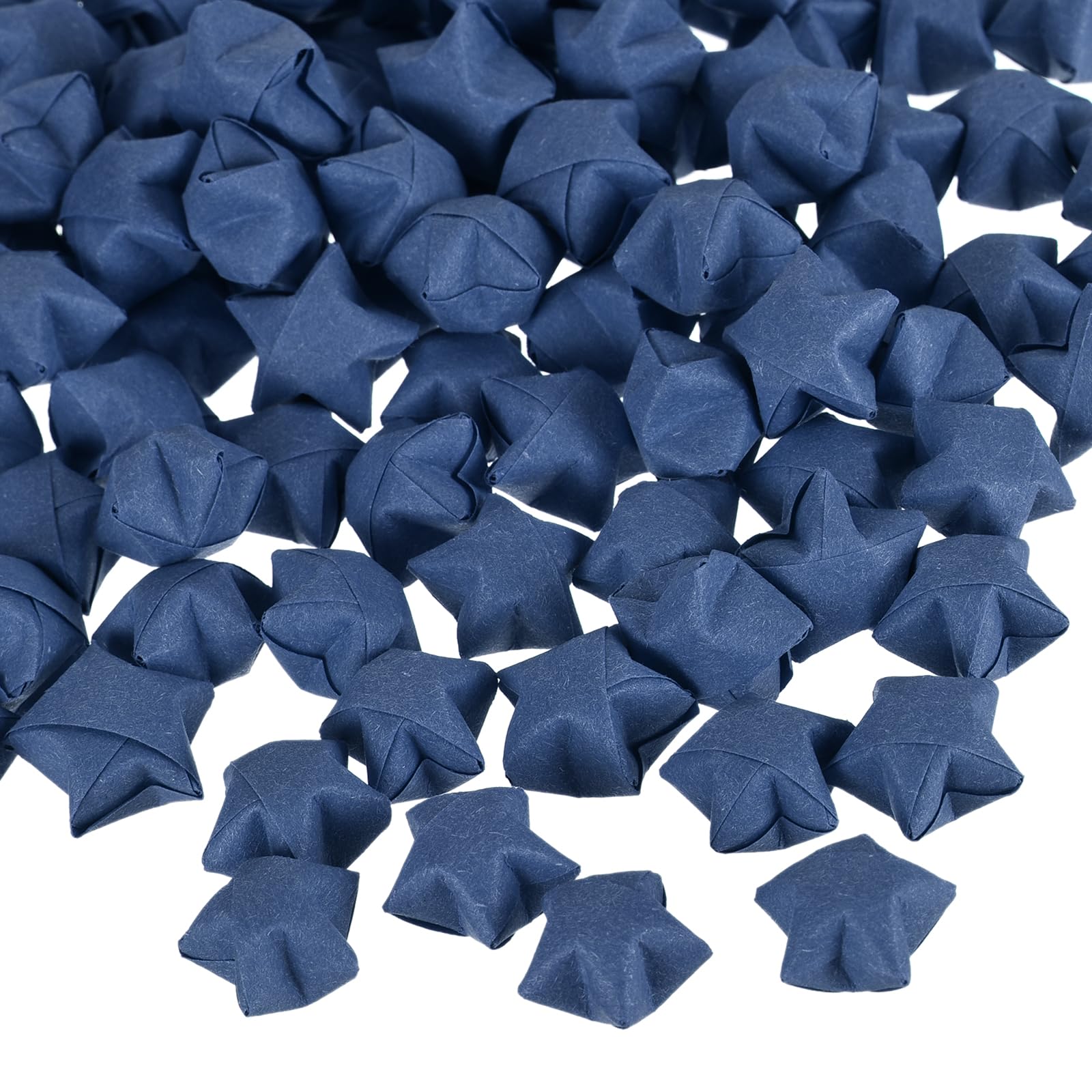 sourcing map 136pcs Pre-Made Origami Lucky Stars Paper Wishing Star Dark Blue for Best Wish Christmas Party Wedding Valentine's Day Girl Friends Gift