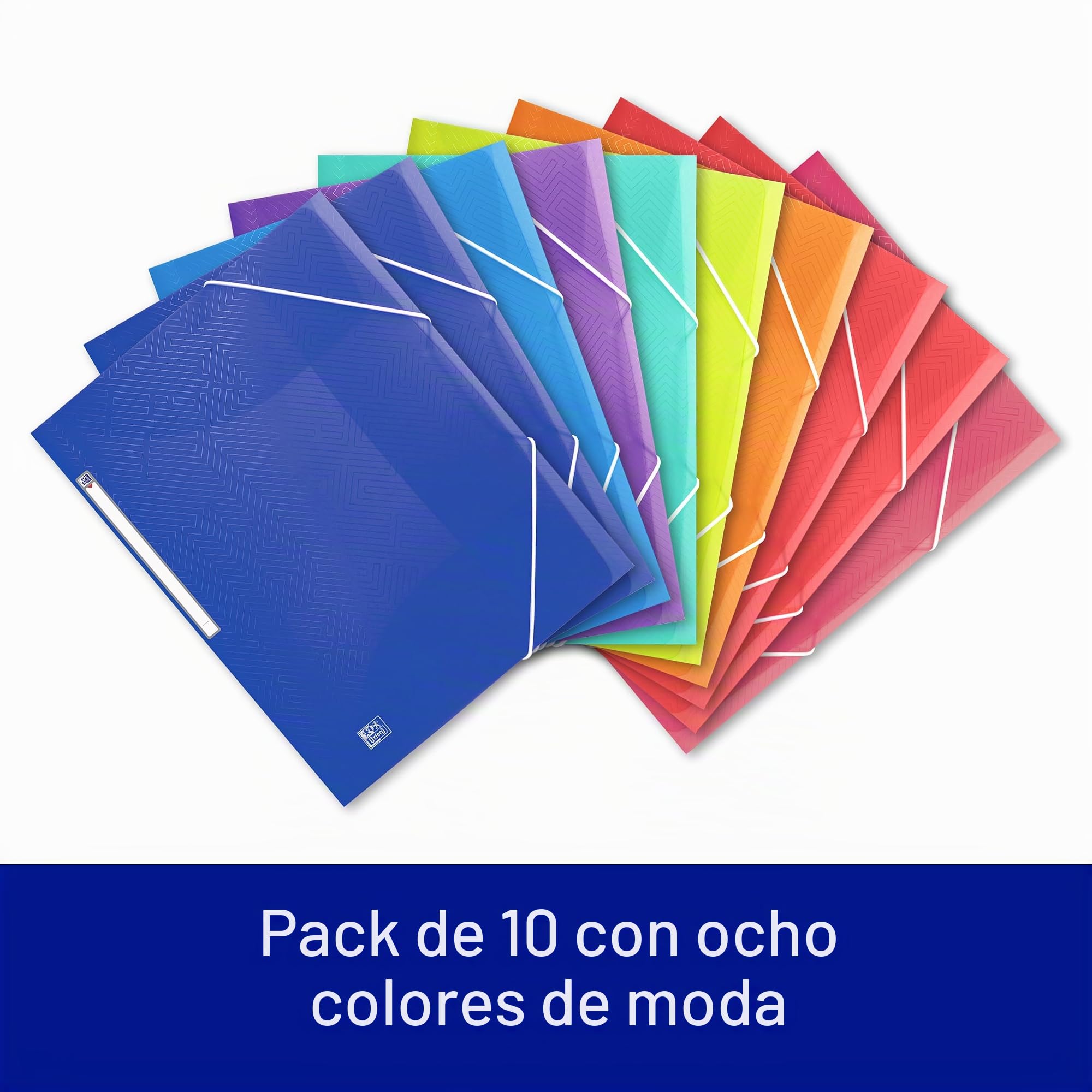 Carpeta Oxford Urban De solapa Multicolor A4 10 Piezas