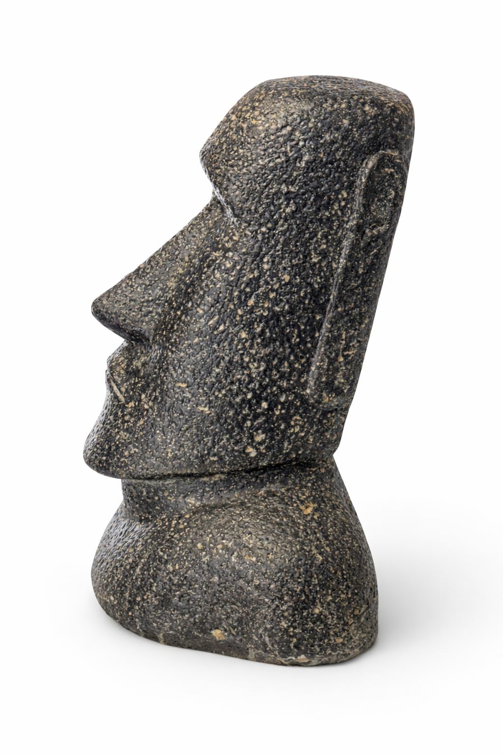 Moai Testa Statua – Scultura decorativa da giardino – Resistente alle intemperie – Rapa-NUI – Figura dell'isola di Pasqua in fibra di vetro grigio – 40 x 30 x 20 cm