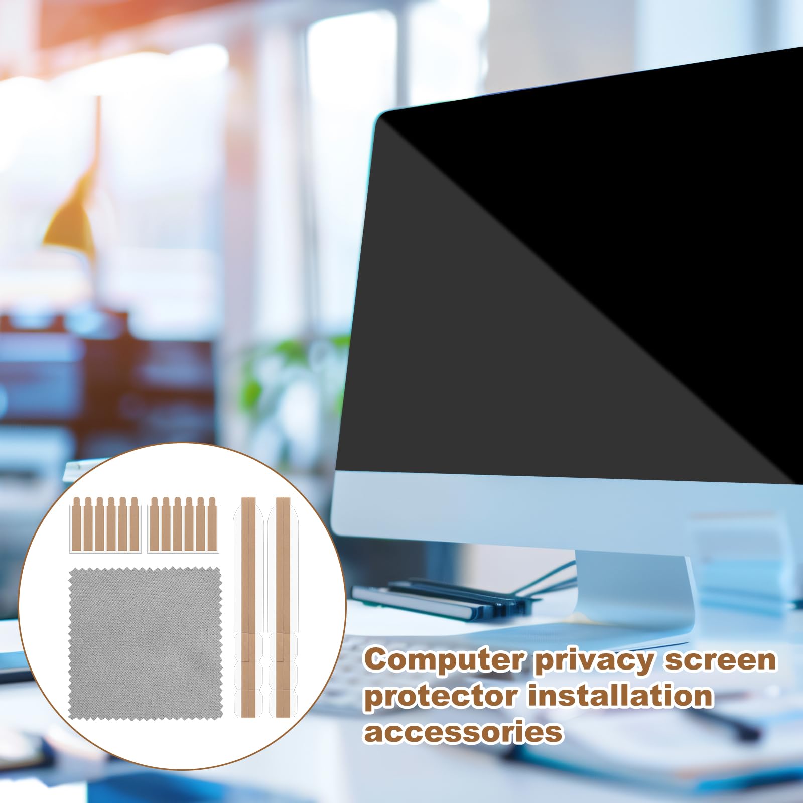 SAVITA Bandes Adhésives de Confidentialité pour Écran d'Ordinateur Portable avec Chiffon en Microfibre
