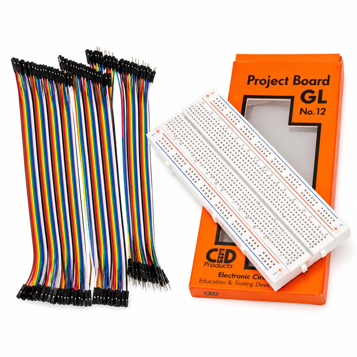 Jumper Wires Kit (MM, MF, FF) + 840 Tie Points Breadboard | 3-in-1 Jumper Cable Set + GL-120 Solderless Bread Board for Arduino, Raspberry Pi, DIY Electronics Projects-image-47