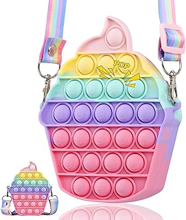 Pop Borsa it Fidget Toys, Creativo Gelato Pop Borsa it, Borsetta Pop Tracolla it, Bambina Pop Borsa it, Silicone Relief Pressure Spremere Pop Borsetta, Anti Stress Giocattolo Borsa per Bambini Adulti