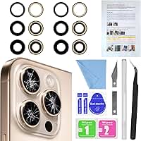 2 peças de reposição para lente traseira da câmera ASDAWN para iPhone 16 Pro Max e 16 Pro, lente de vidro de substituição com adesivo pré-instalado + kit de ferramentas de reparo + manual de