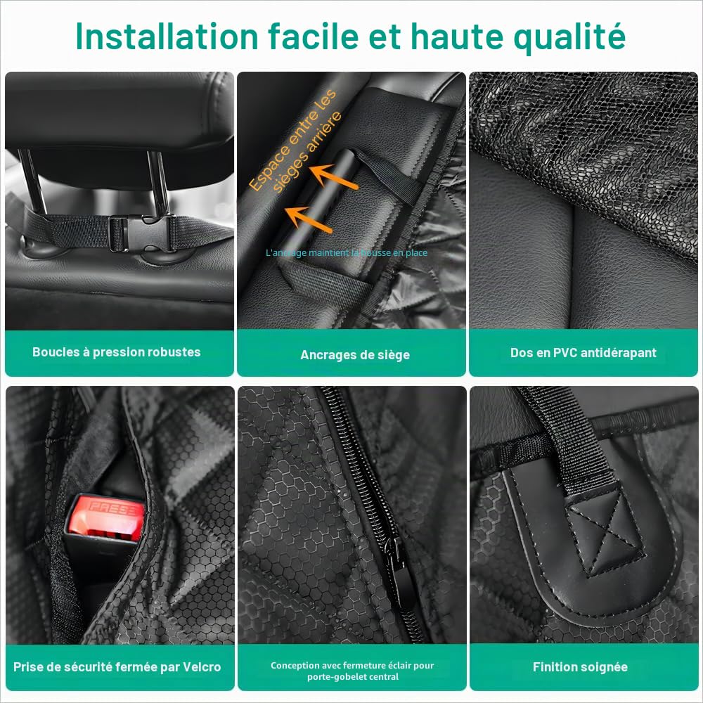 ANOSOSPECIAL Housse Protection Voiture Chien pour Siège Arrière,Imperméable Protège des Rayures Taille Universelle,Enfant, Animal de Compagnie SUV