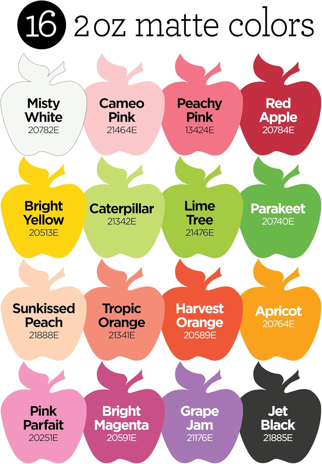 Apple Barrel, Fruity Fusion 16 Piece Paint Set, Perfect for DIY Arts and Crafts Projects