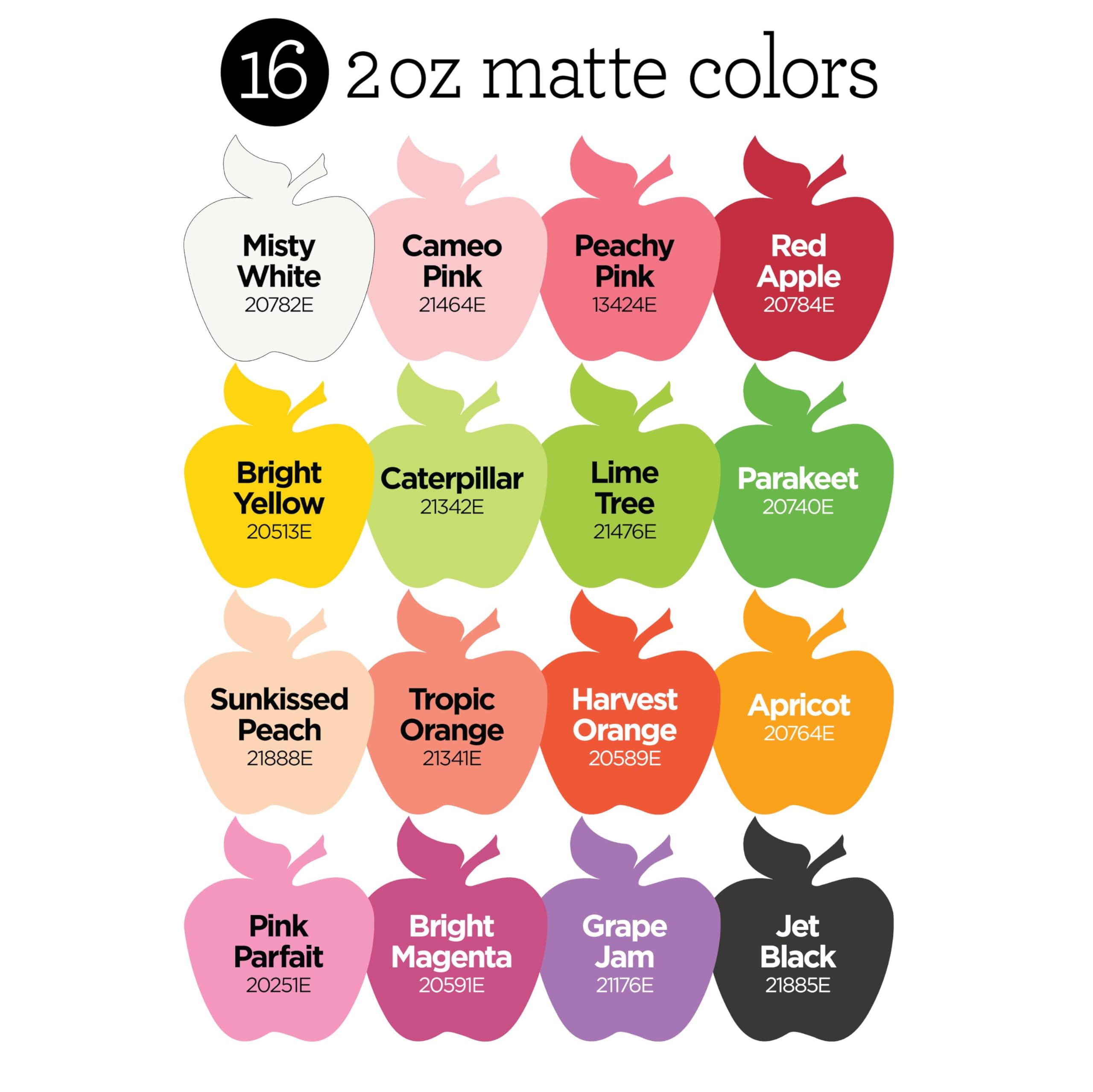 Apple Barrel, Fruity Fusion Kit de peinture 16 pièces, parfait pour les projets de bricolage et d'artisanat